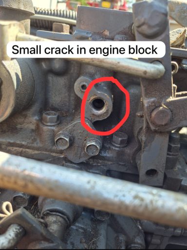 Crack in Engine Block